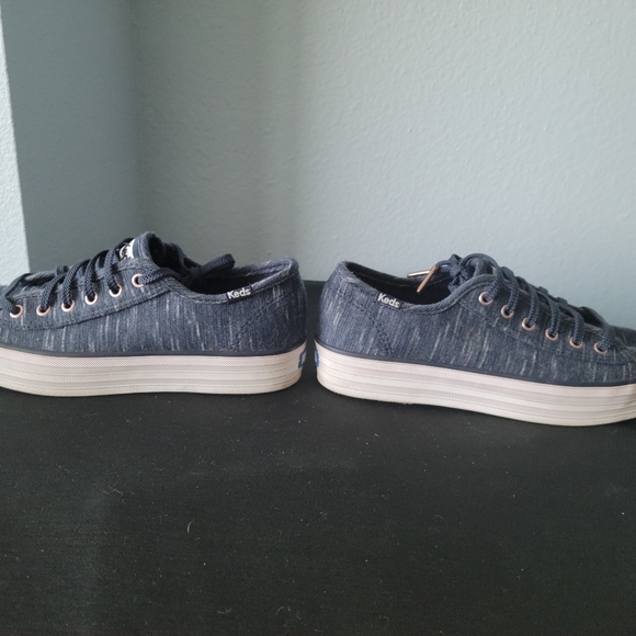 Keds Triple Kick navy sneakers size 8.5 - Picture 6 of 7